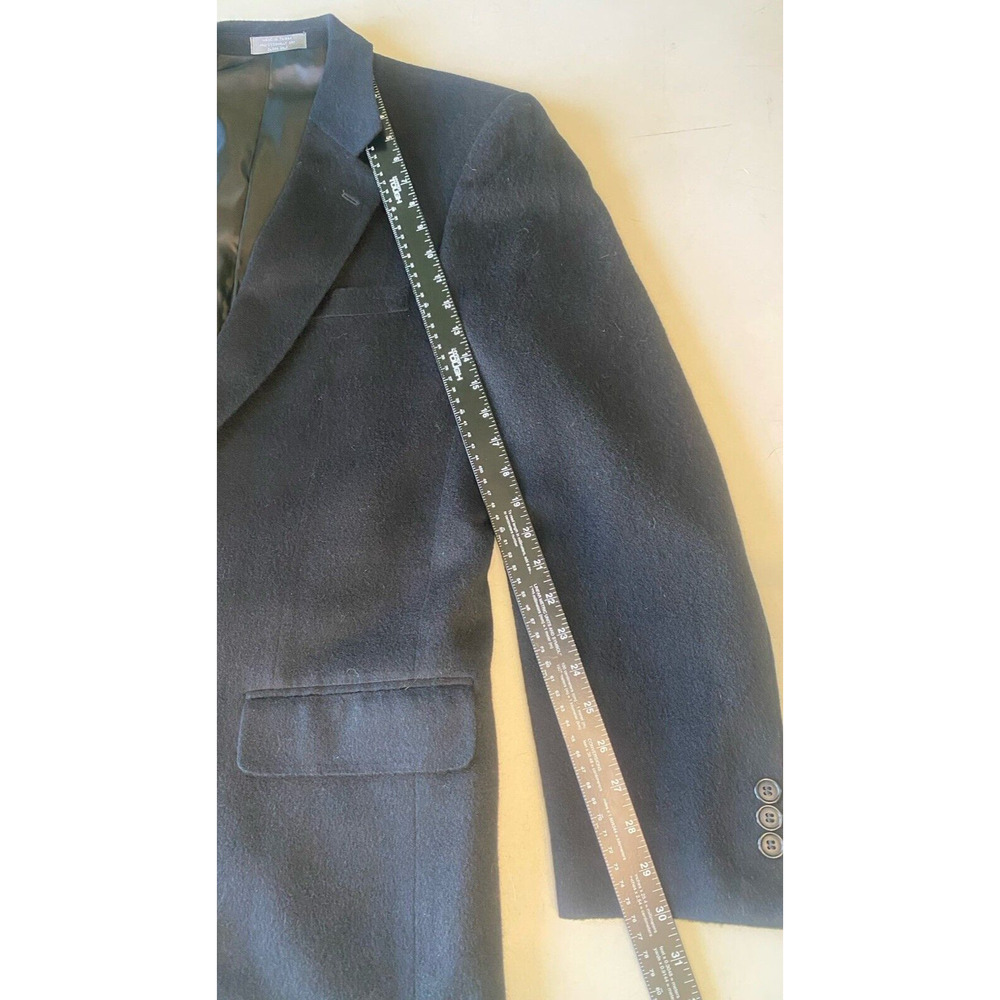 Blazer Mens Size 42L 100% Camel Hair Black Business Casual Party Sportscoat - Picture 5 of 15